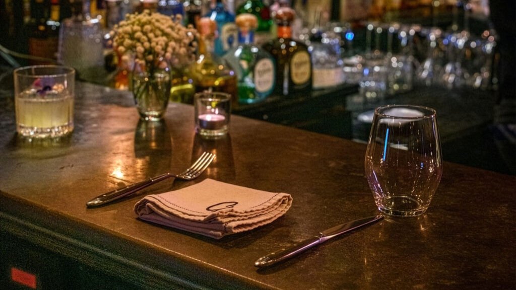 A table set up in Gigi
